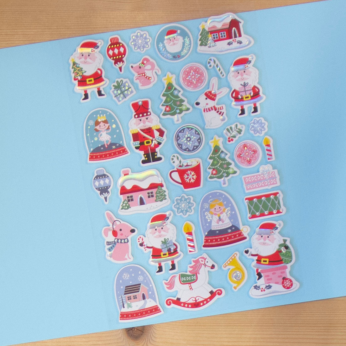 Stickers A5 c/relevo Natal Bolas de Neve