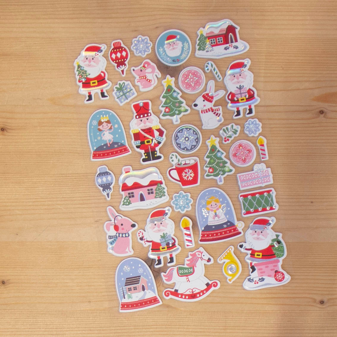 Stickers A5 c/relevo Natal Bolas de Neve
