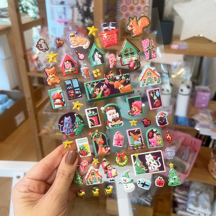 Stickers A5 c/relevo Christmas Advento