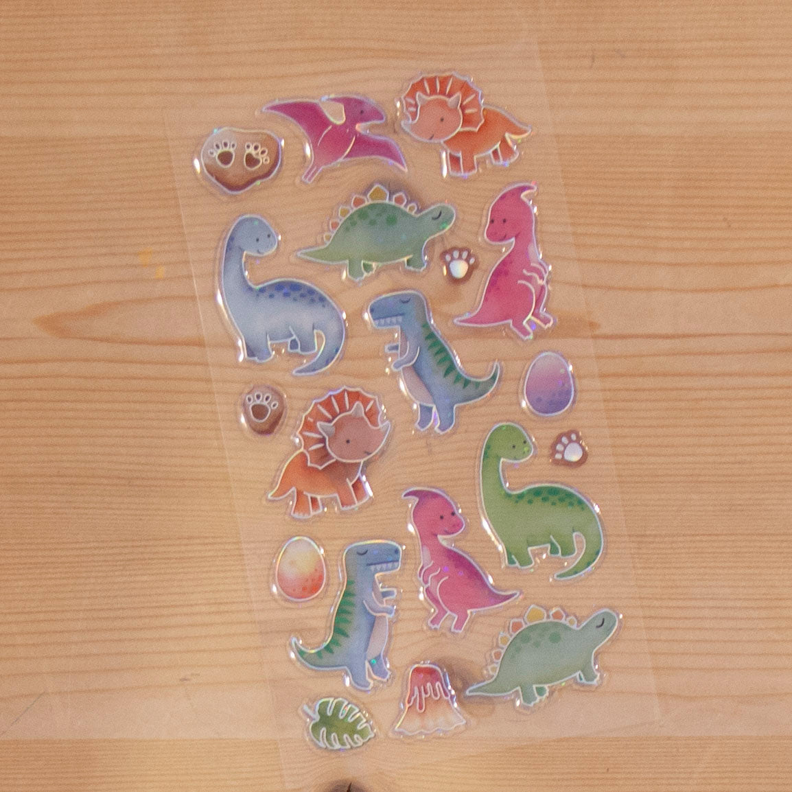 Stickers A6 c/relevo Dinos