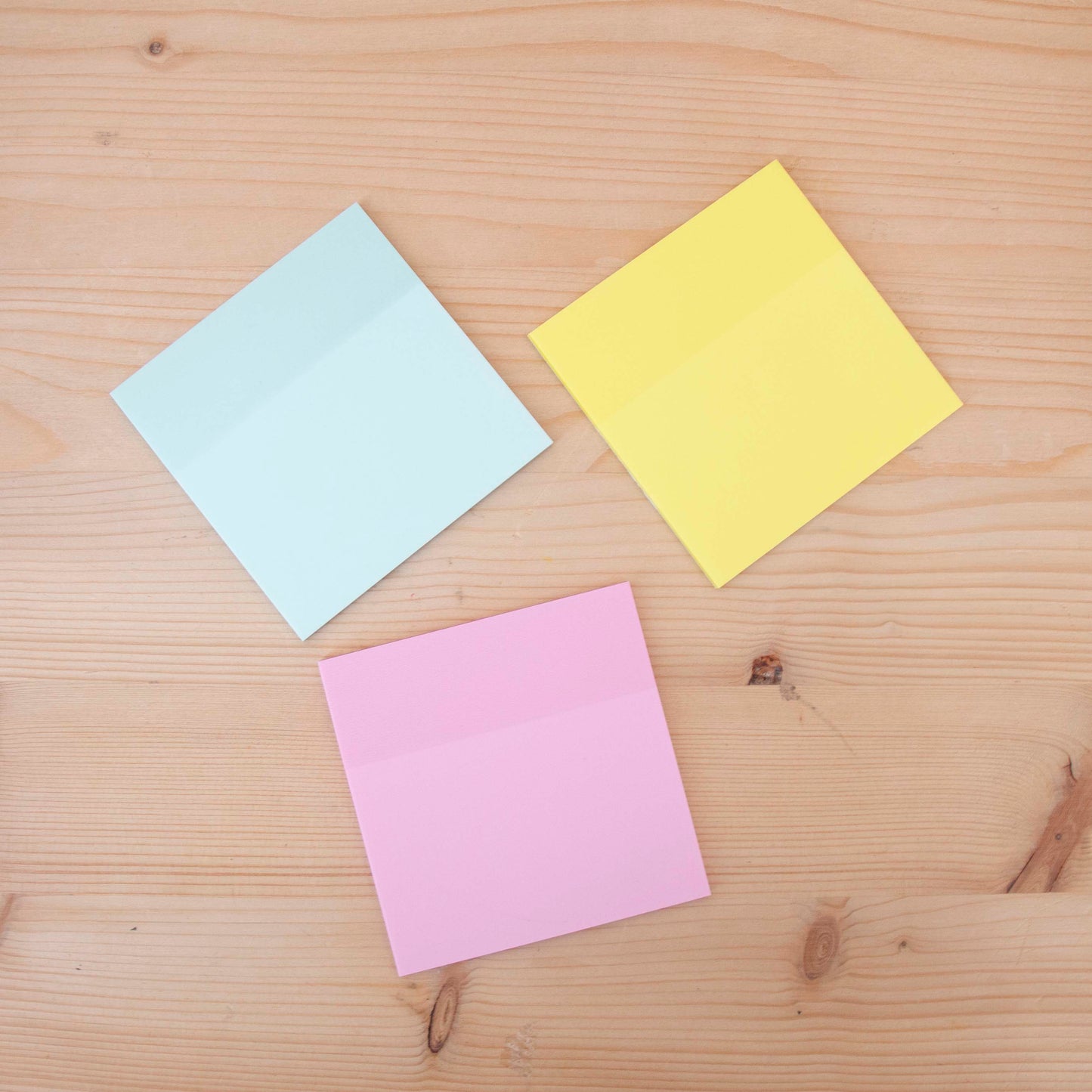 Kit 3 Sticky Notes (76x76 mm) Transparentes Pastel