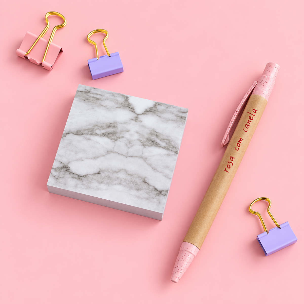 Sticky Notes 74x74mm Marble White