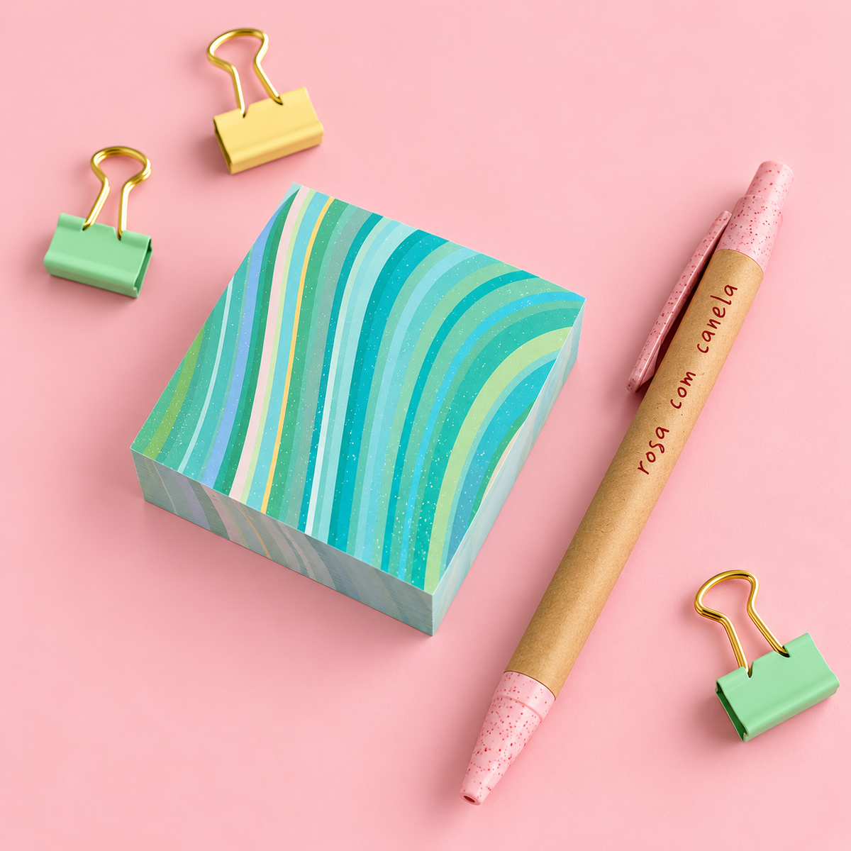 Sticky Notes 74x74mm BIG Rainbow Green
