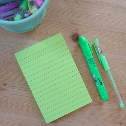 Sticky Notes 100 folhas (101x152mm) Pautado Verde