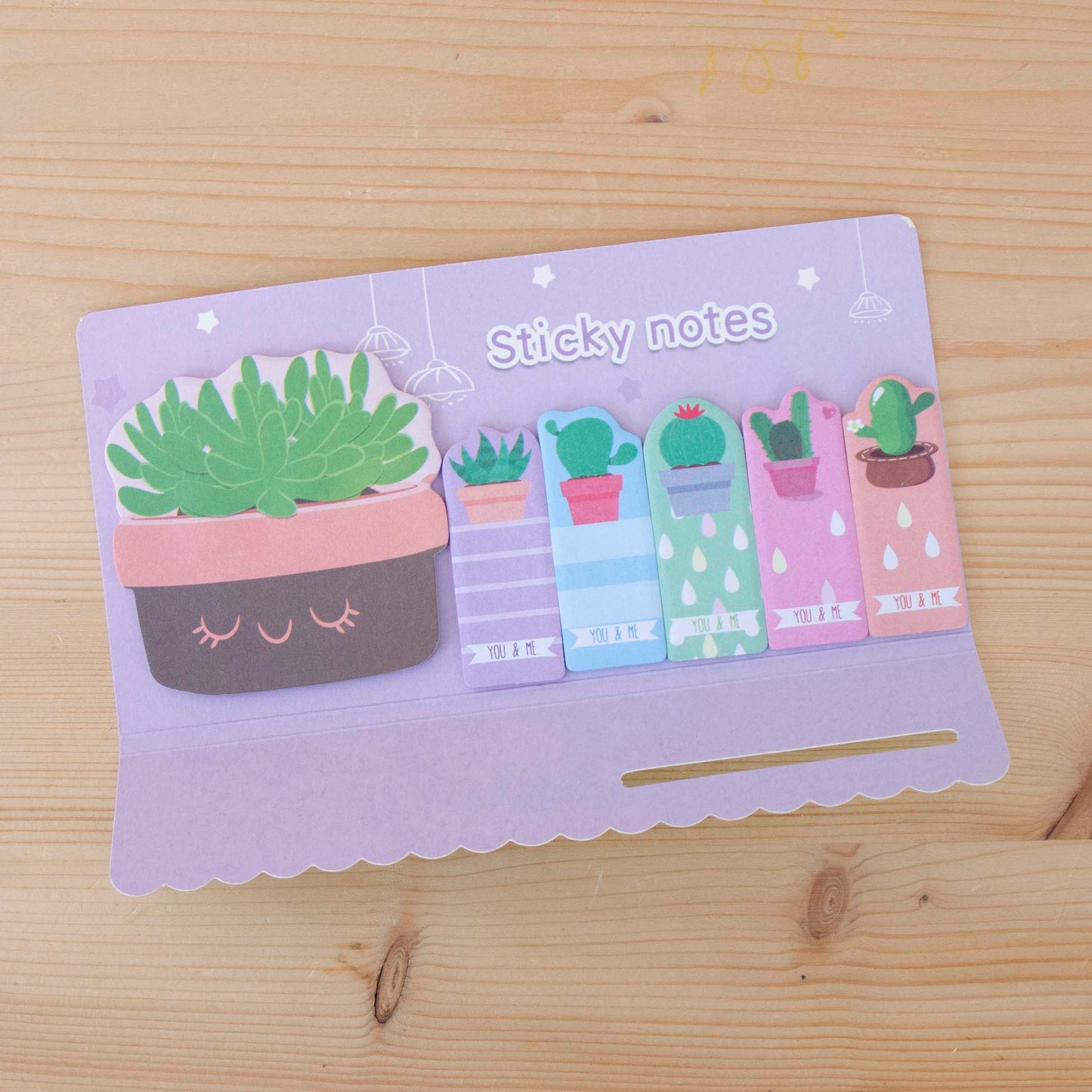 Sticky Notes Cactus Lilás