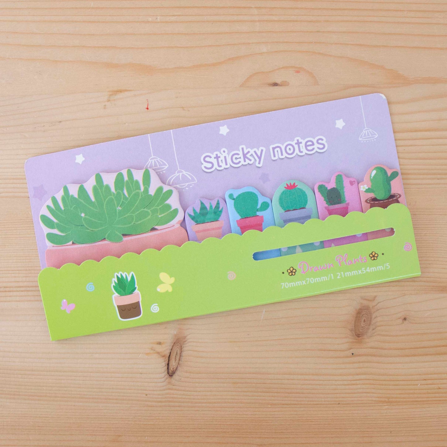 Sticky Notes Cactus Lilás