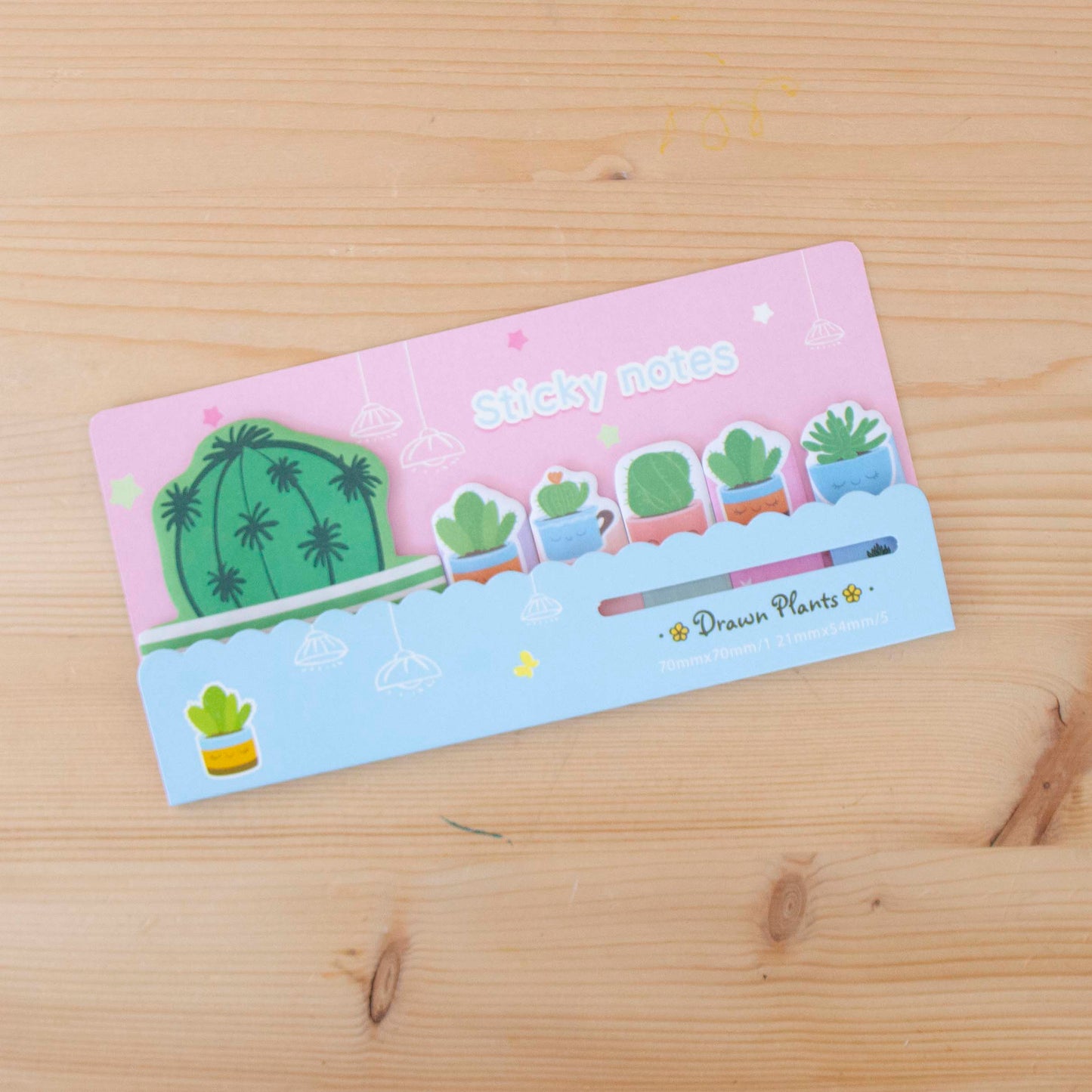 Sticky Notes Cactus Rosa