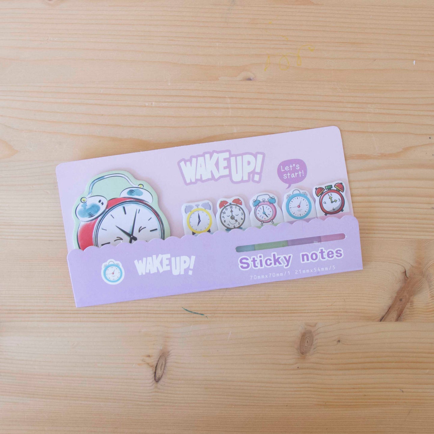 Sticky Notes Wake Up Lilás