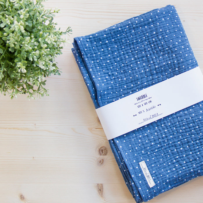 Swaddle 120 x 120 cm Blue