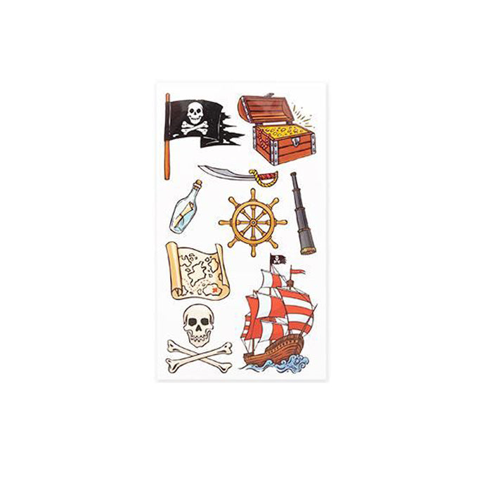 Tatuagem 6 x 10 cm para crianças Piratas