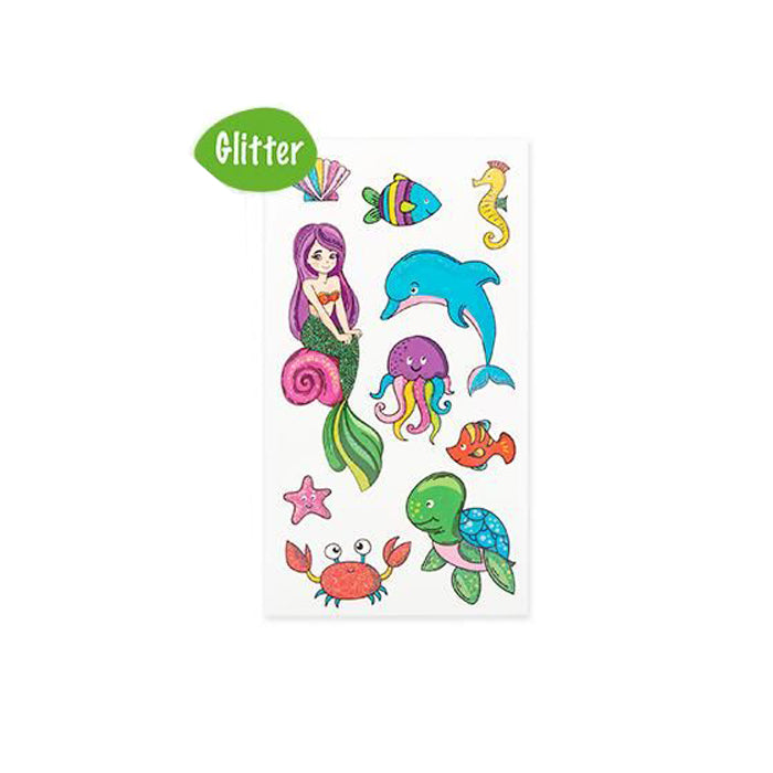 Tatuagem 6 x 10 cm para crianças Sereia