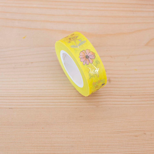 Washi Tape Floral Yellow