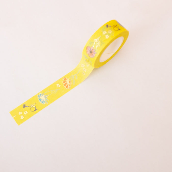 Washi Tape Floral Yellow