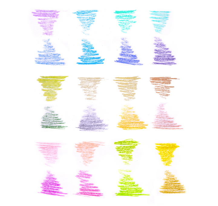 Kit 12 Lápis de cor Pastel Bi Color