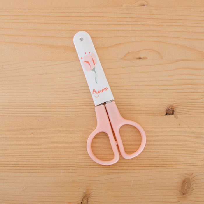 Tesoura com capa Flores Rosa Autumn