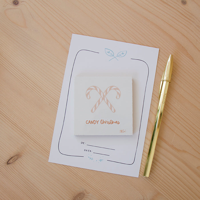 Azulejo Íman 7 x 7 cm Natal Candy