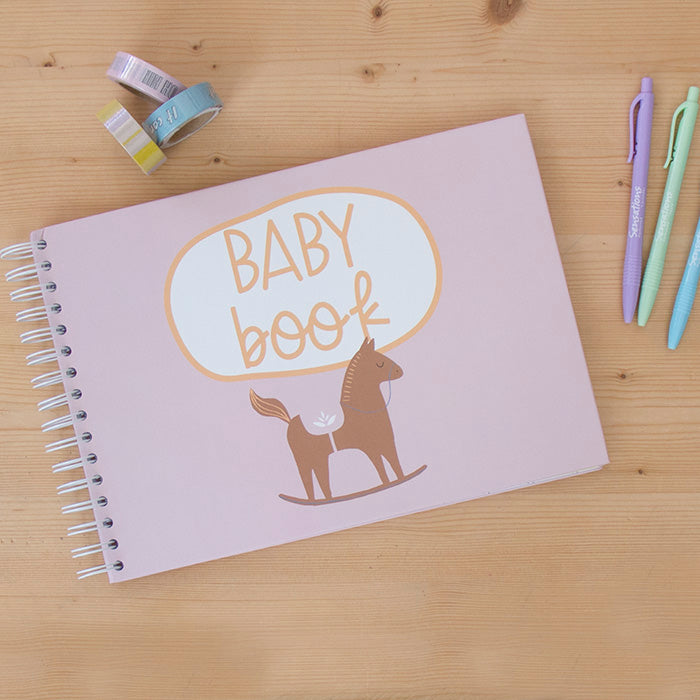 Baby Book A4 Cavalinho Rosa
