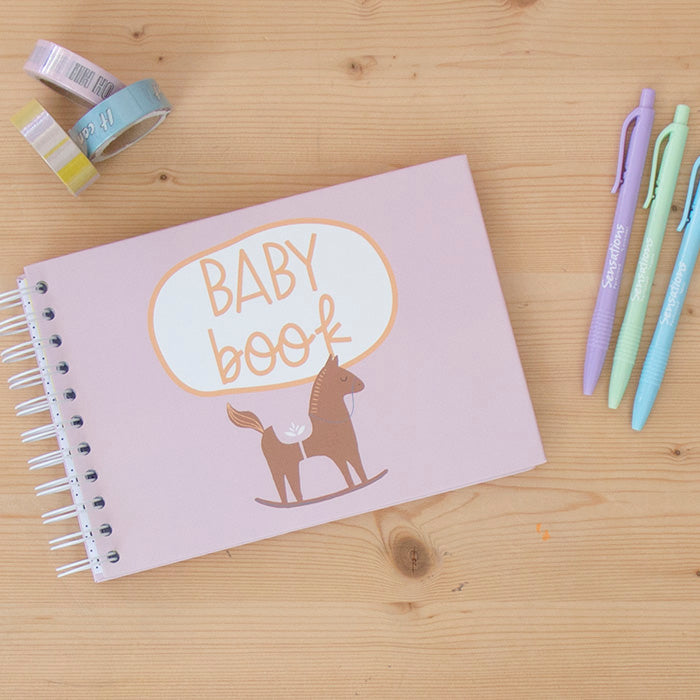 Baby Book A5 Cavalinho Rosa