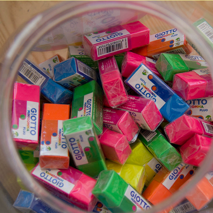 Kit 5 Mini Borrachas Fluo
