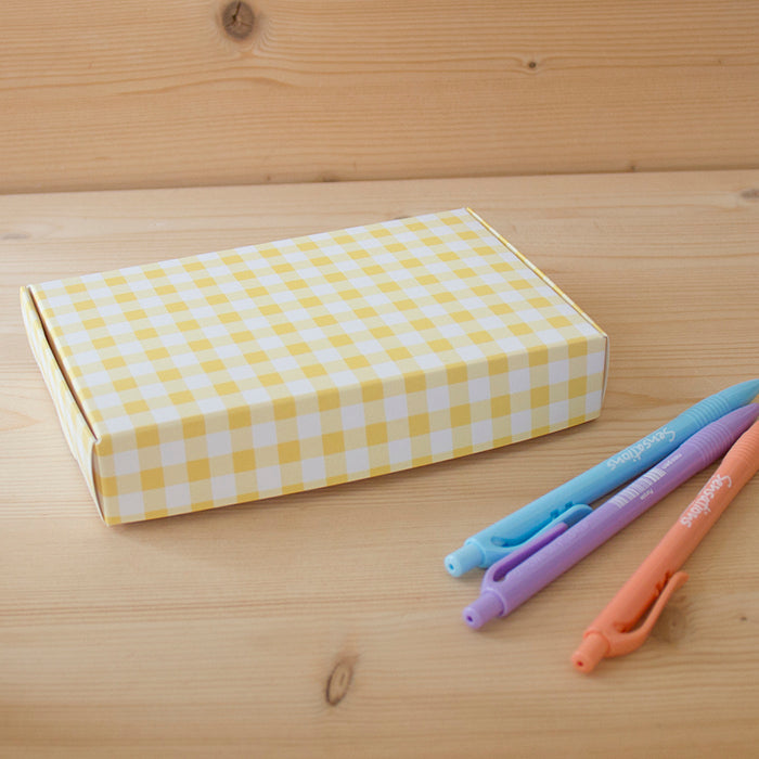 Caixinha A6 (10,5x16,5x3 cm) Vichy Amarelo