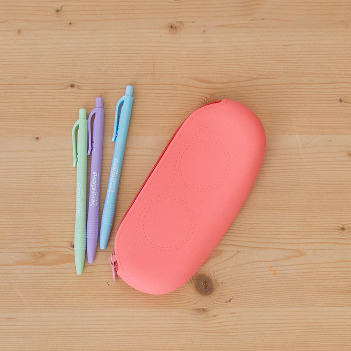 Estojo Silicone Oval Óculos Fresh Coral*