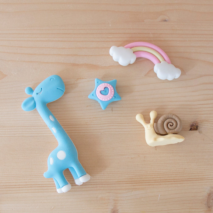 Kit 4 Borrachas Girafa Pastel