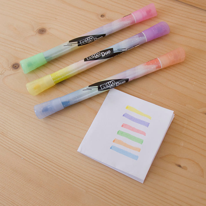 Kit 3 Sublinhadores Maped Duo Pastel