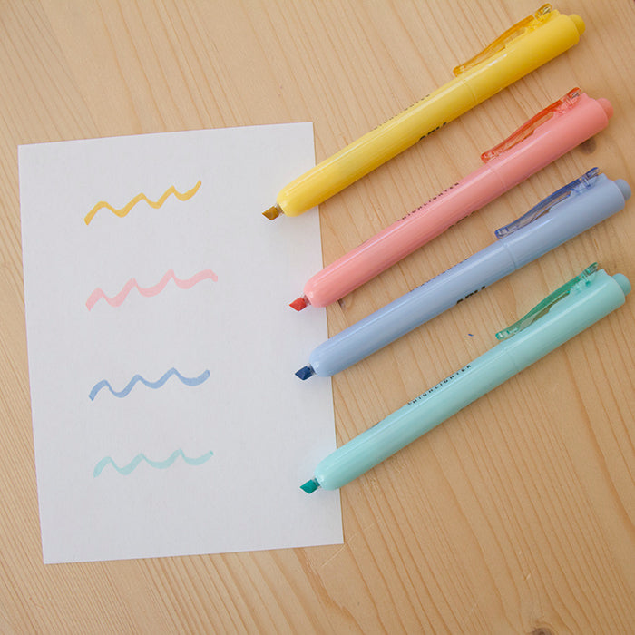 Kit 4 Marcadores Retráteis Pastel