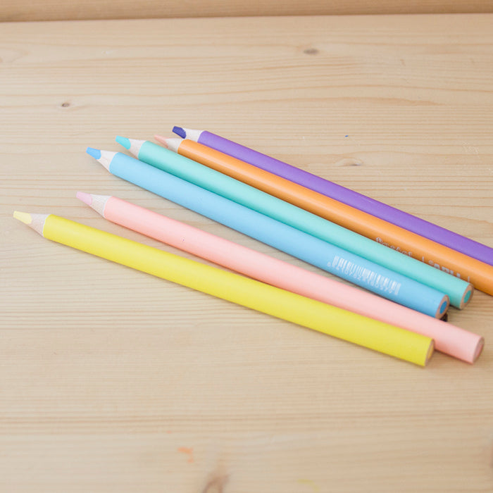Kit 6 Lápis de cor Jumbo Pastel