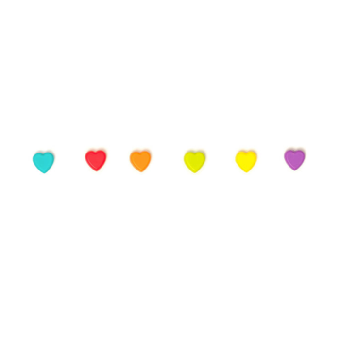 Kit 6 marcadores de copo Hearts Love is in the Glass
