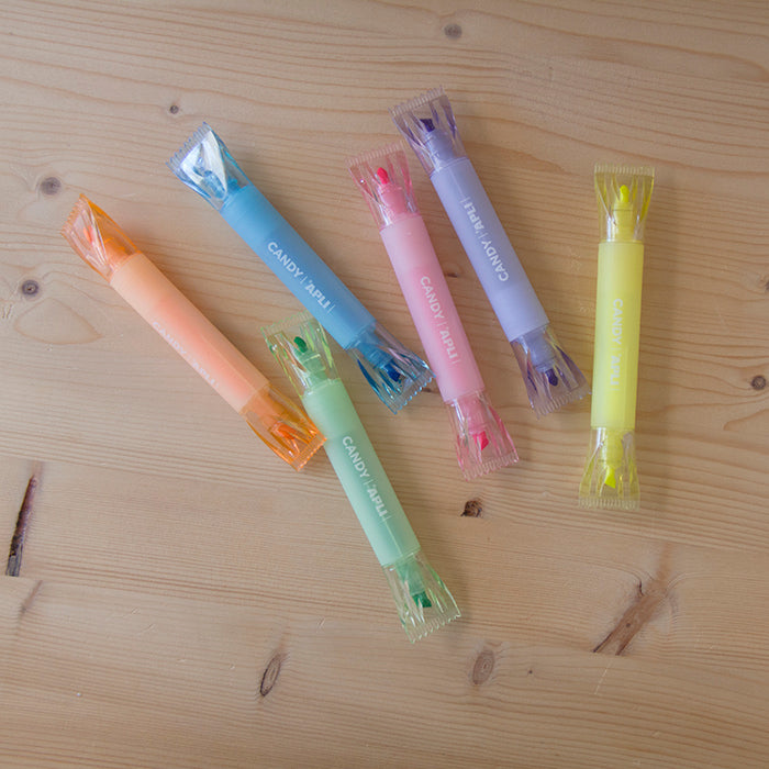 Kit 6 Marcadores Candy (ponta dupla)