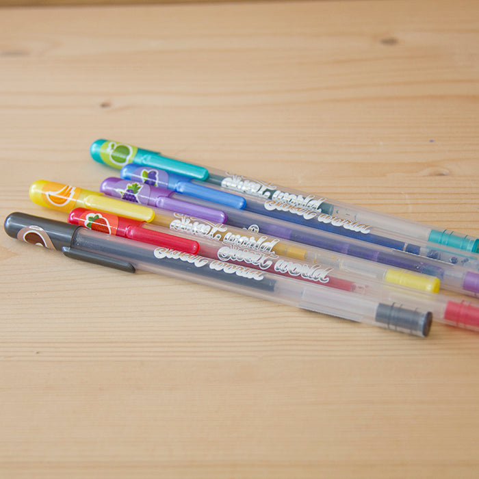 Kit 6 Canetas Perfumadas Sweet World