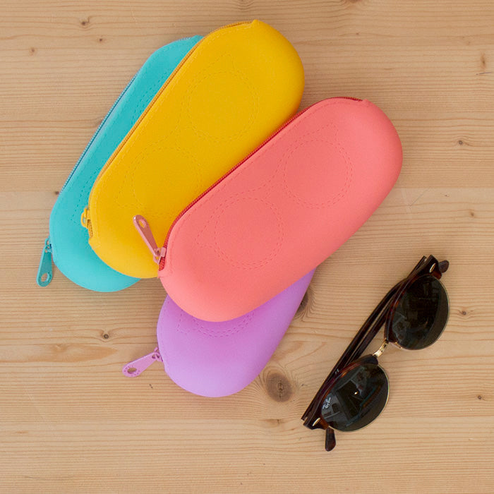 Estojo Silicone Oval Óculos Fresh Lilás*