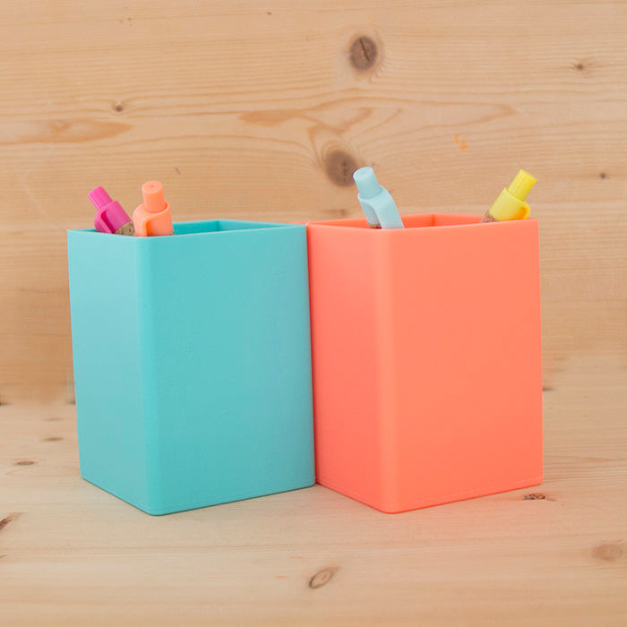 Porta Canetas Silicone Fluo Laranja