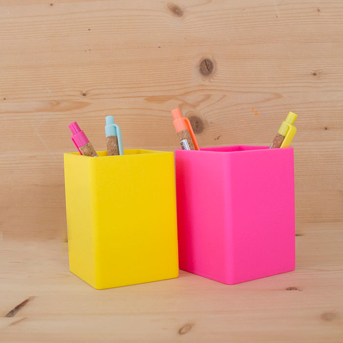 Porta Canetas Silicone Fluo Laranja