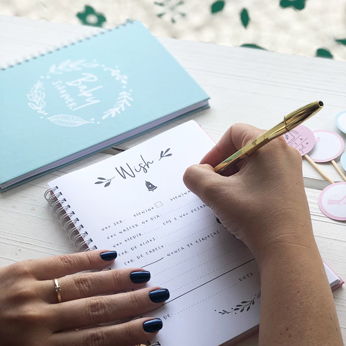 Caderno Baby Shower Dog Pink