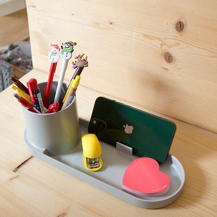 Organizador de mesa Holder Tray Cinza