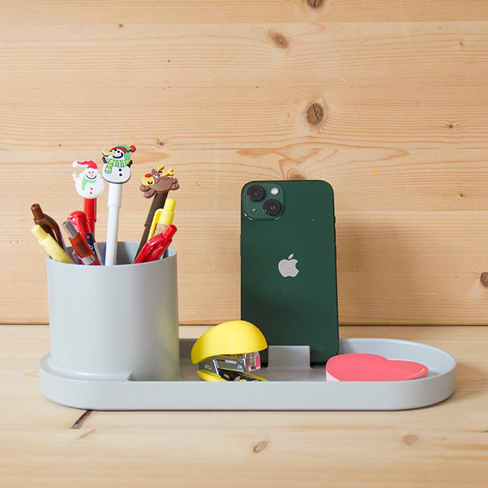 Organizador de mesa Holder Tray Cinza