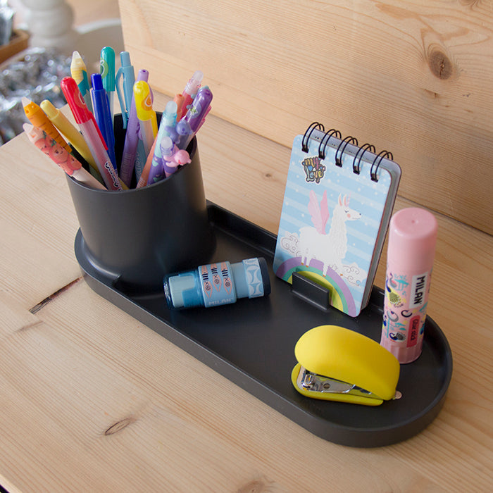Organizador de mesa Holder Tray Cinza Escuro