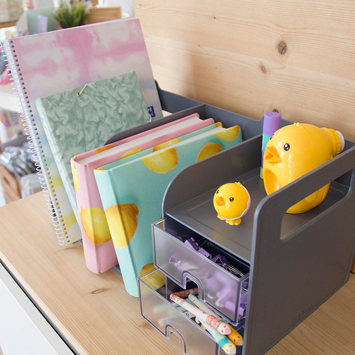 Organizador de mesa Book Rack Cinza