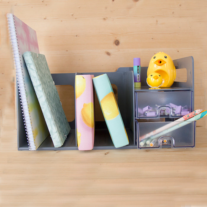 Organizador de mesa Book Rack Cinza