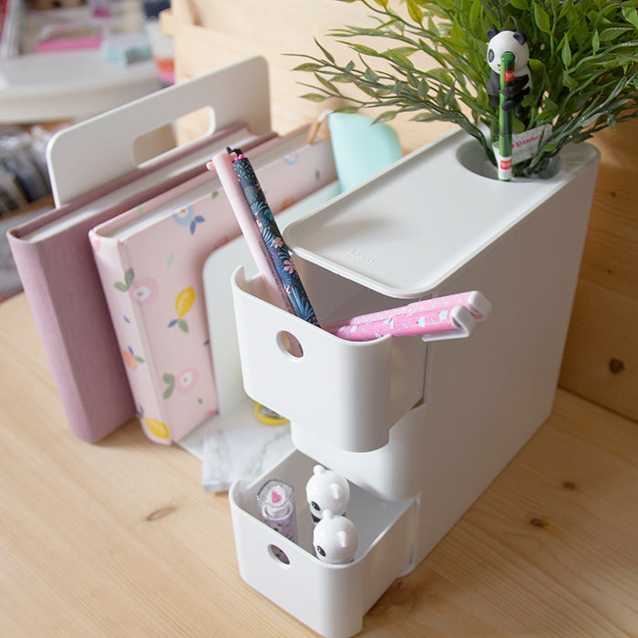 Organizador de mesa Combo Rack Branco*
