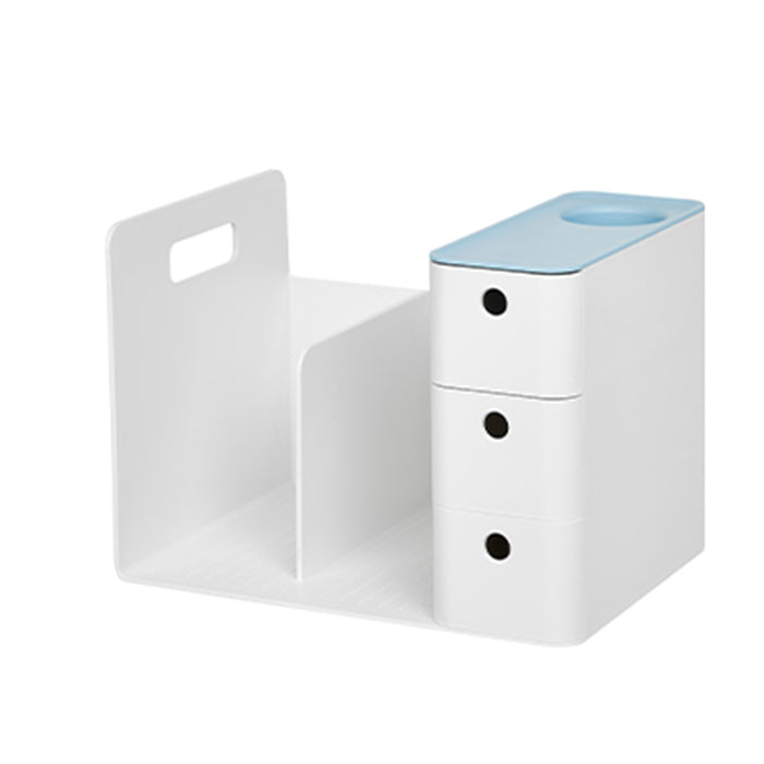 Organizador de mesa Combo Rack Branco/Azul