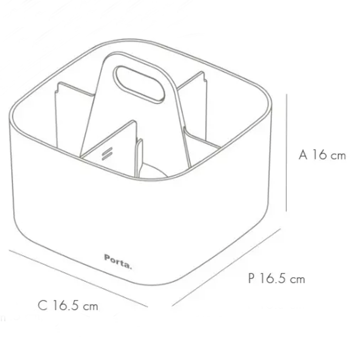 Organizador de mesa Porta Vita Branco