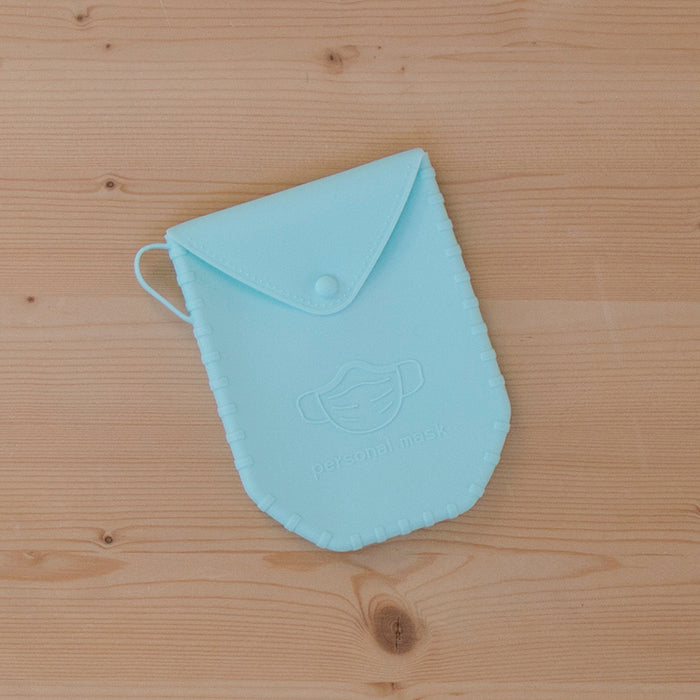 Porta Máscara Silicone Azul