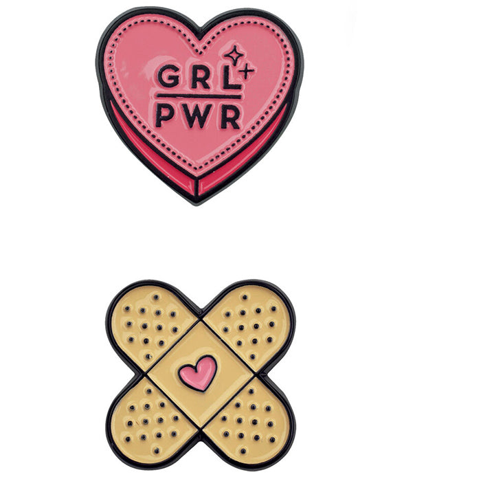 Kit 2 Stickers em metal Heart