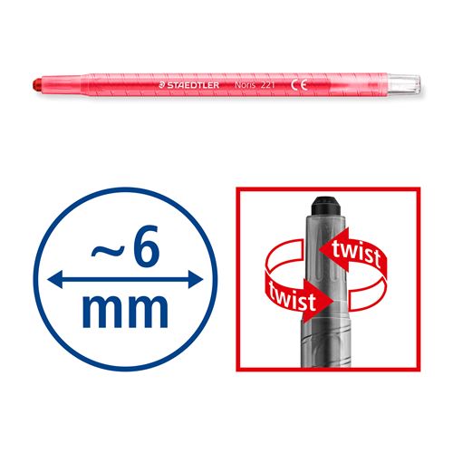 Kit 12 Lapis de Cera Giratórios (Staedtler)