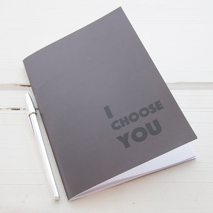 Caderno Agrafado A5 PAUTADO Kanki I choose You Black