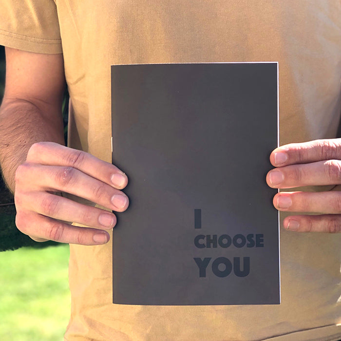 Caderno Agrafado A5 PAUTADO Kanki I choose You Black