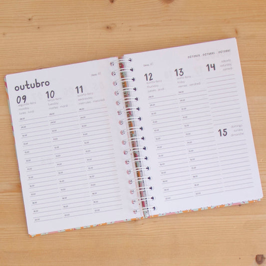 Semikolon Weekly Planner & Notebook A5 Agenda 2024 Blossom